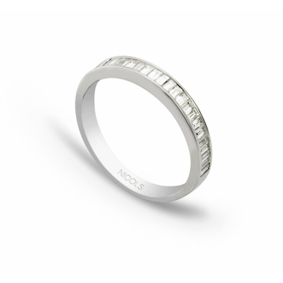 Diamond Alliance Ring 0.50 Abelia - Carving baguette