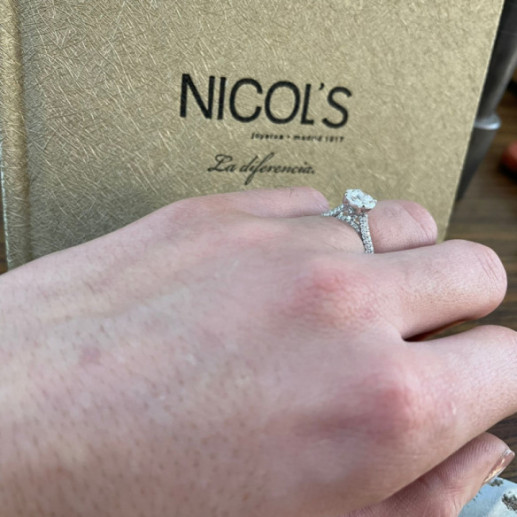 Anillo Solitario Gardenia 1.10 Oro Blanco - Anillos de Compromiso Rosetón 2