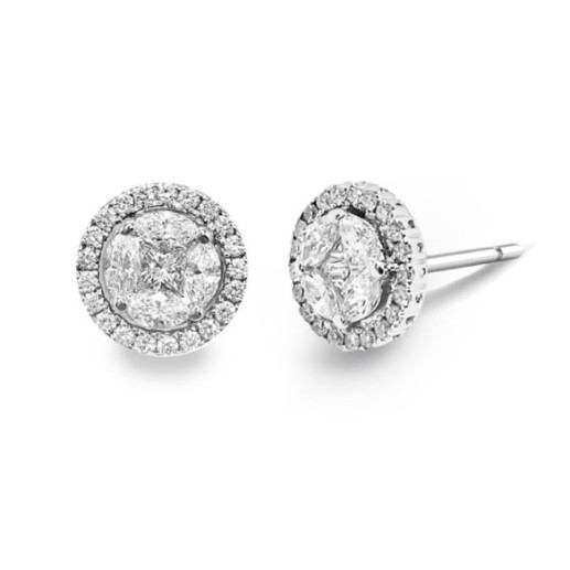 Orla Gardenia Diamond Earrings - Bride earrings