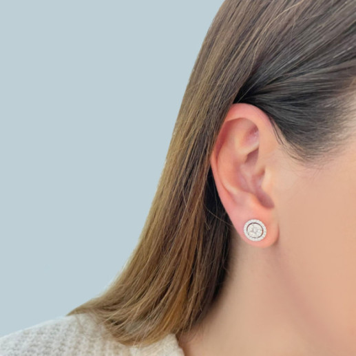 Orla Gardenia Diamond Earrings - Bride earrings 2