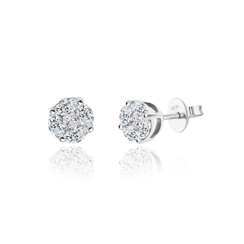 Pendientes Diamantes Dormilonas - Pendientes de Novia