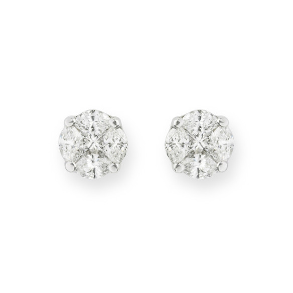 Pendientes Diamantes Dormilonas - Pendientes de Novia