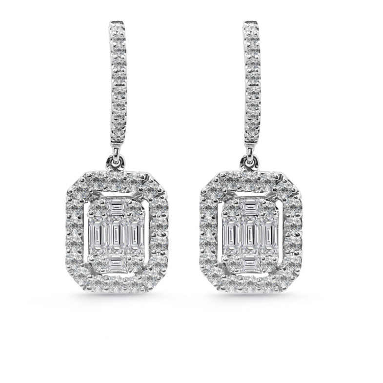 Pendientes Largos Orla Wedding Square - Pendientes de Novia