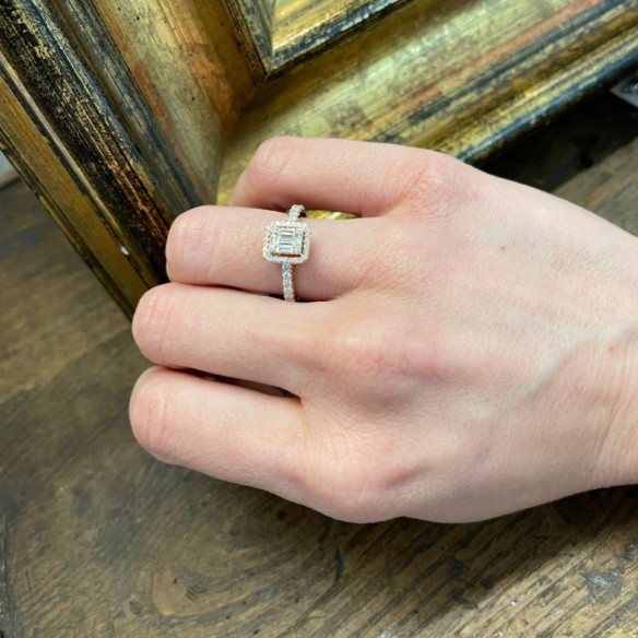 Anillo Diamantes Aniversario Wedding Band - Génial