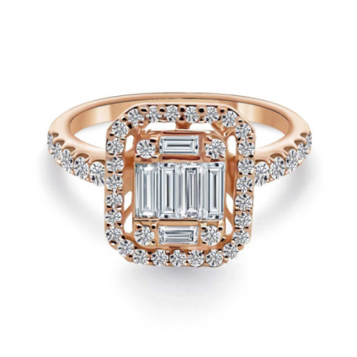 Fede nuziale anniversario anello di diamanti - Smeraldo