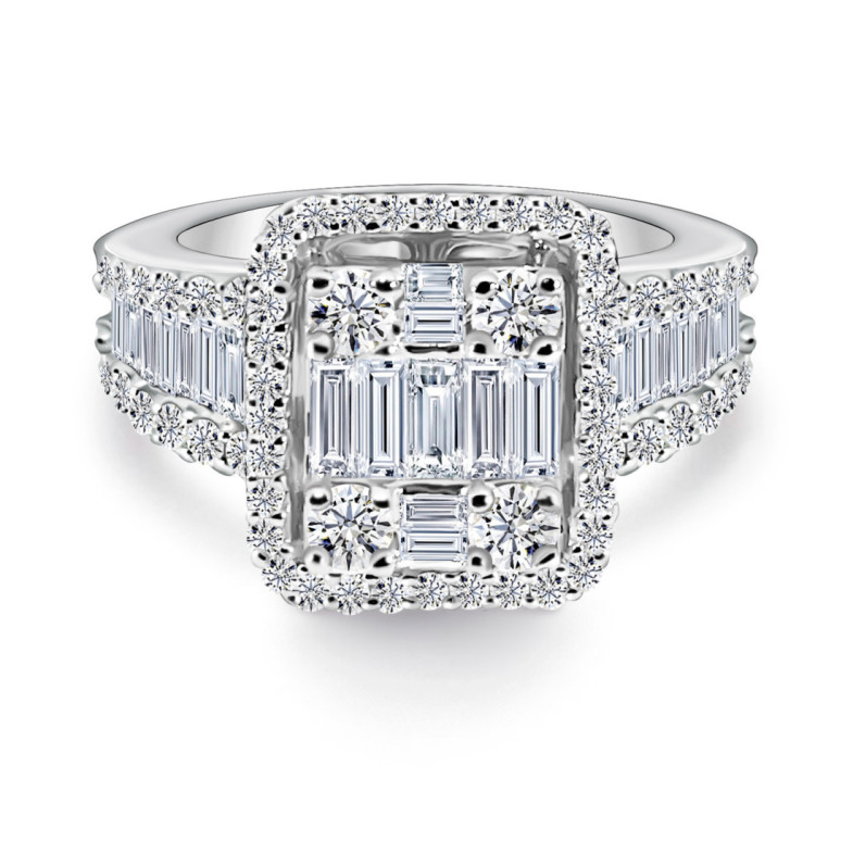 Anillo Diamantes Aniversario Wedding Band - ANILLOS