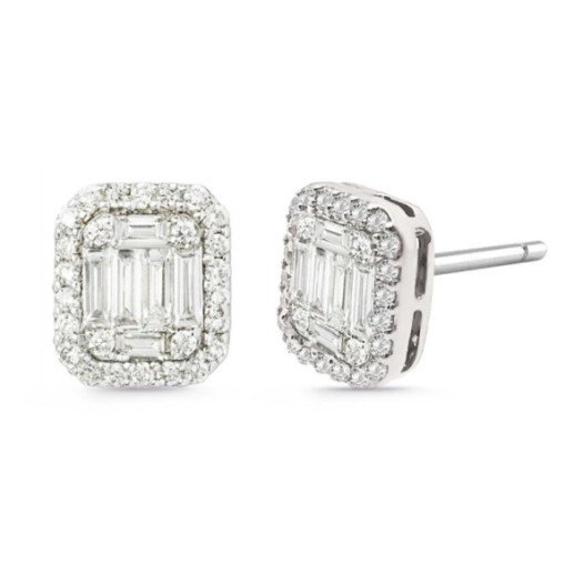 Pendientes Diamantes Dormilonas Square - Pendientes de Novia