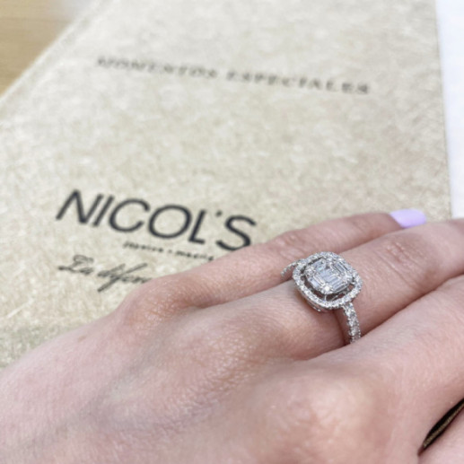 Anillo Compromiso Square - aniversario 2