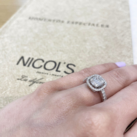 Anillo Compromiso Square - anniversaire