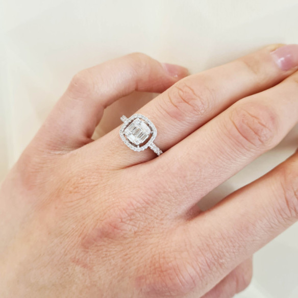 Anillo Compromiso Square - anniversaire