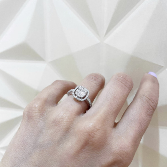 Anillo Compromiso Square - aniversario