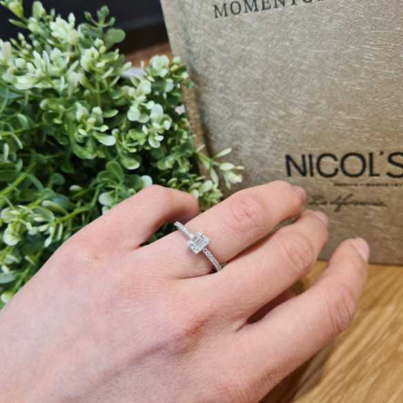 Minerva Diamantring 0,40 Weißgold - Schnitzen von Baguette