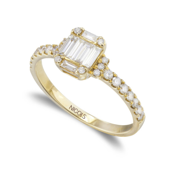 Electra 0.58 ouro amarelo - Baguette de escultura