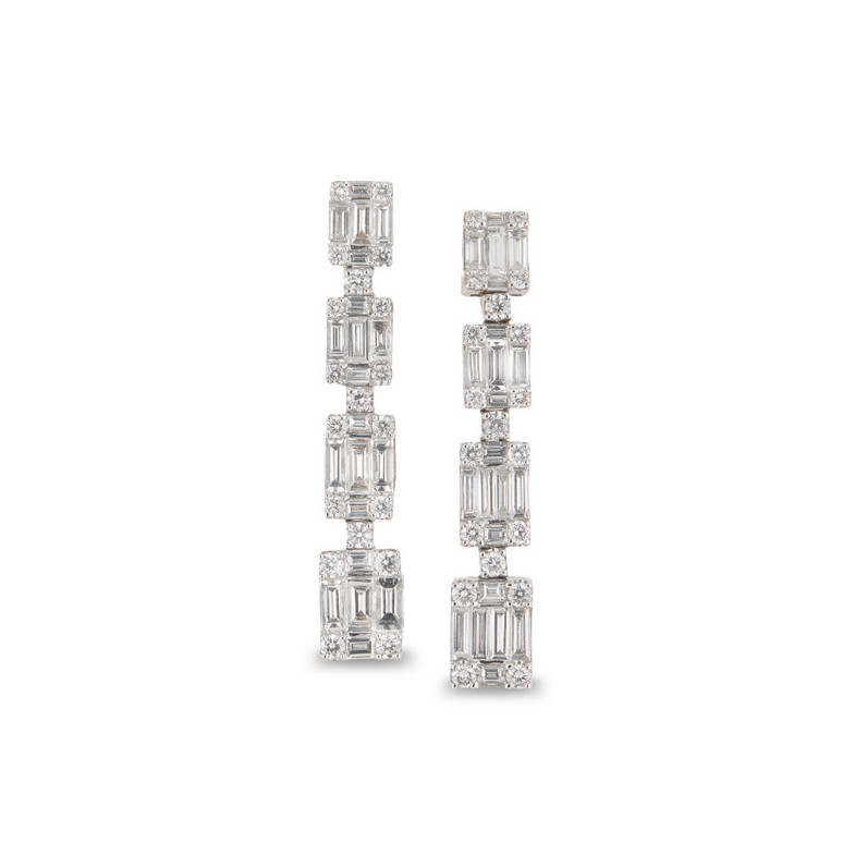 Pendientes Diamantes Minerva 1.22 Largo - largos
