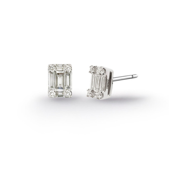 Pendientes Diamantes Dormilonas Square - Boucles d'oreilles en diamant