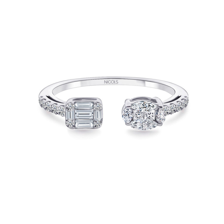 Anillo Pasión de Diamantes 0.50 - Talla Baguette