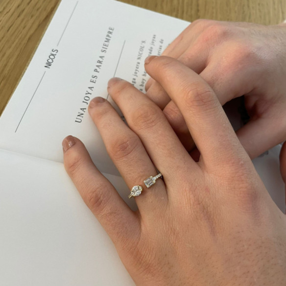 Anillo Diamantes Tú y Yo - diseños actuales