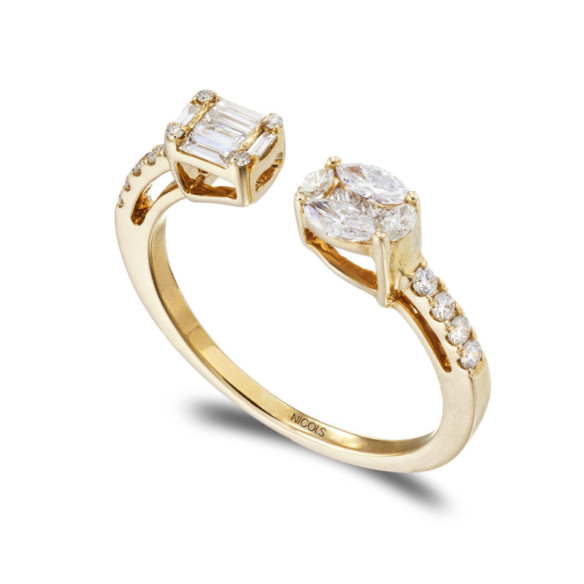 Diamond Ring TU ME - Yellow Gold Modern Rings