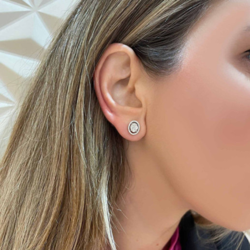 Pendientes Diamantes Dormilonas Oval - Boucles d'oreilles mariées 2