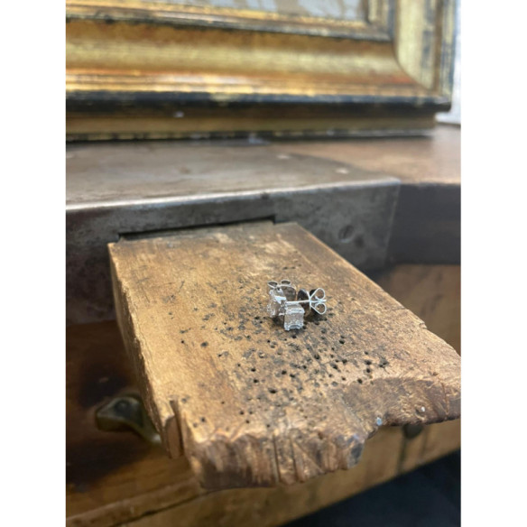 Pendientes Diamantes Dormilonas Square - Pendientes de Novia