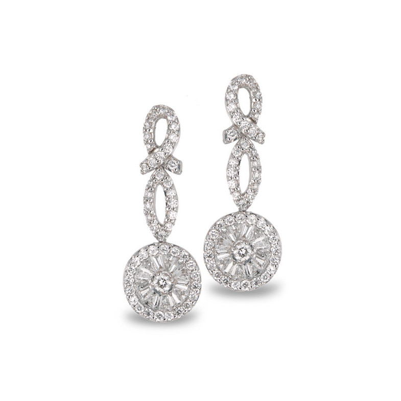 Pendientes Diamantes Anniversary Round - Pendientes de Novia
