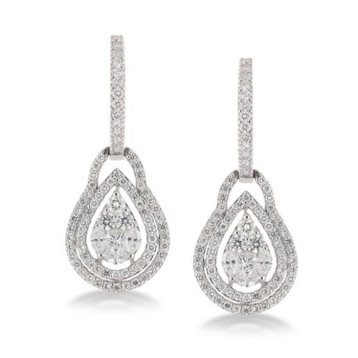 ANNIVERSARY diamond earrings DROP - Bride earrings