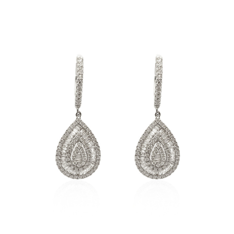 Pendientes Diamantes Gota Diamond Classic - Pendientes de Novia