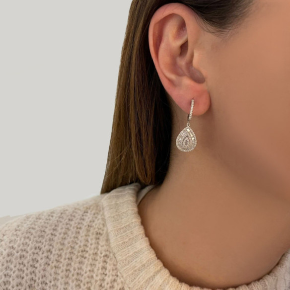 Pendientes Diamantes Gota Diamond Classic - Pendientes de Novia
