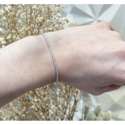 Pulsera Diamantes Riviere Garras 0.30Ct - Bracelets de diamant 2
