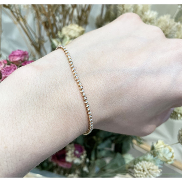 Pulsera Diamantes Riviere Redonda 0.60Ct - Pulseras de Diamantes
