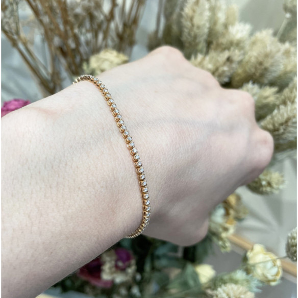 Pulsera Diamantes Riviere Redonda 0.60Ct - Pulseras de Diamantes