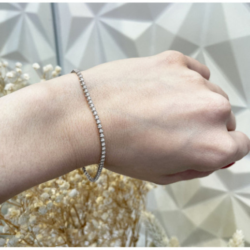 Pulsera Diamantes Riviere Redonda 1.10Ct - Diamant-Armbänder