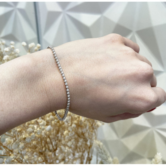 Pulsera Diamantes Riviere Redonda 1.10Ct - Pulseiras de diamante