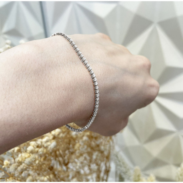 Pulsera Diamantes Riviere Redonda 1.10Ct - Pulseiras de diamante