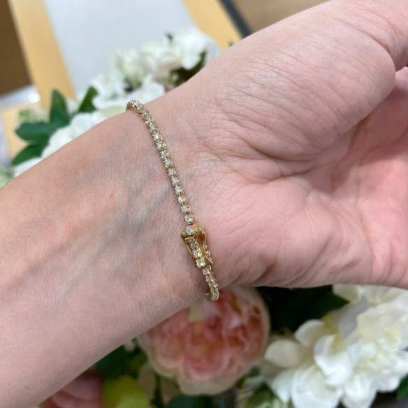 Pulsera Diamantes Riviere Redonda 1.10Ct - Bracelets de diamant
