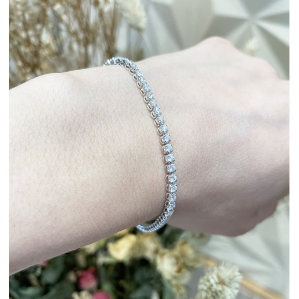 Pulsera Diamantes Riviere Redonda 2.10Ct - Pulseras de Diamantes