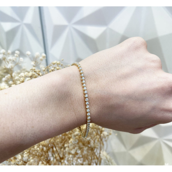 Pulsera Diamantes Riviere Garras 2.10Ct - Diamant-Armbänder