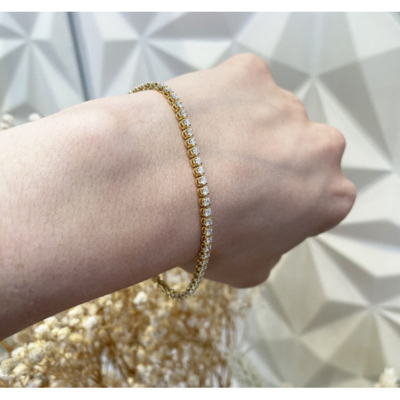 Pulsera Diamantes Riviere Garras 2.10Ct - Pulseras de Diamantes