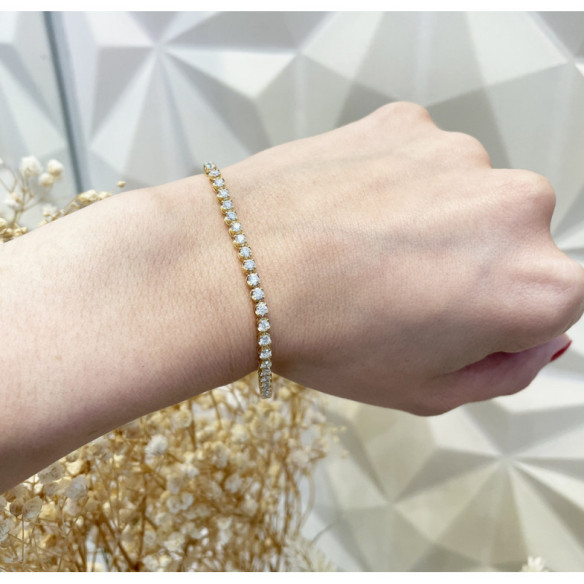 Pulsera Diamantes Riviere Garras 3.00Ct - Pulseras de Diamantes