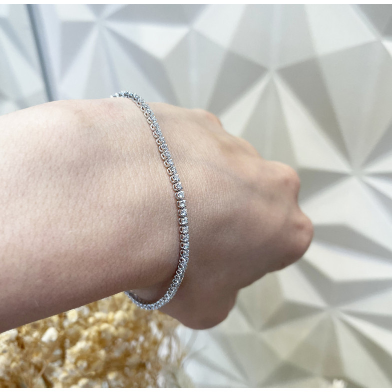 Pulsera Diamantes Riviere Garras 1.50Ct - Diamant-Armbänder