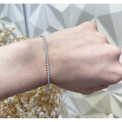 Pulsera Diamantes Riviere Garras 1.50Ct - Diamant-Armbänder 2