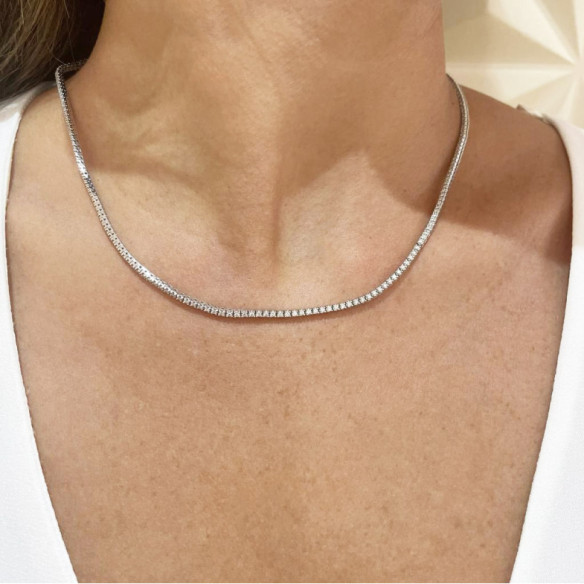 Collar Diamantes 2.60ct Riviere 43cm Jackie - Kragen Riviere Diamanten