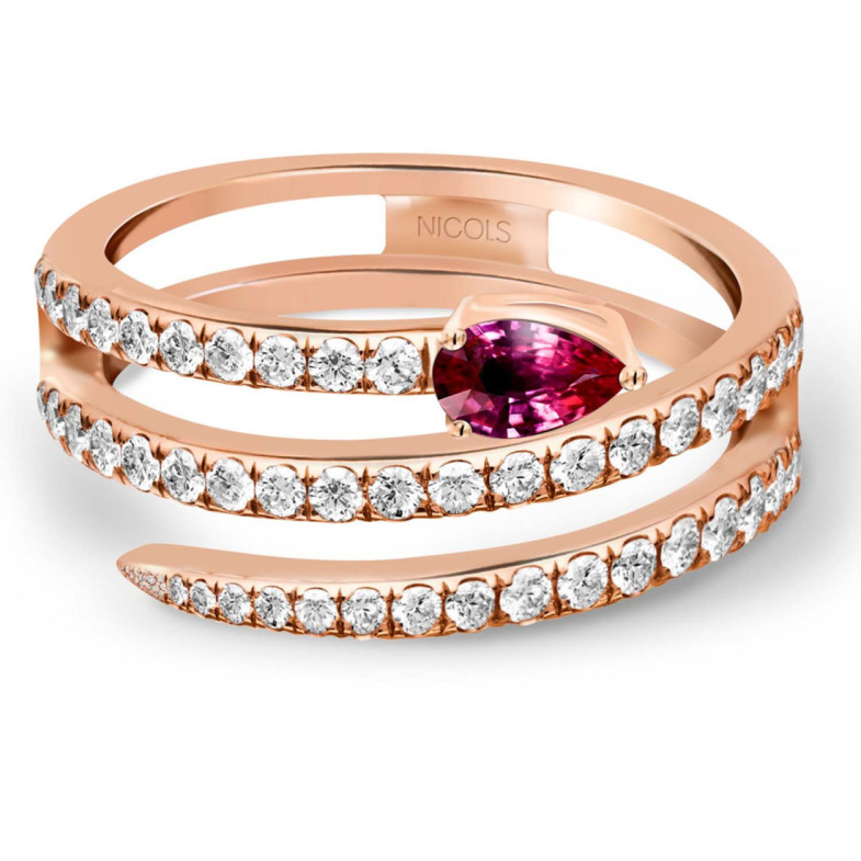 Delicia Ruby and Diamond Ring - Ruby Rings