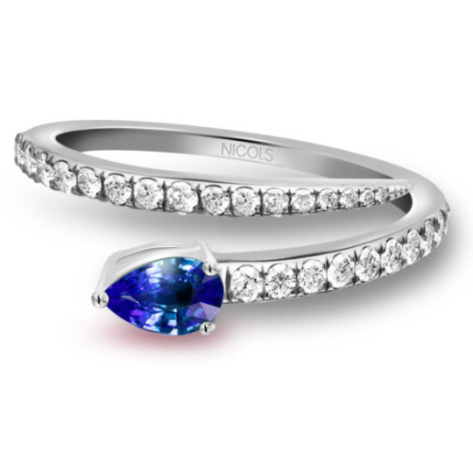 Sapphire Delicia Ring with Diamonds - anniversary