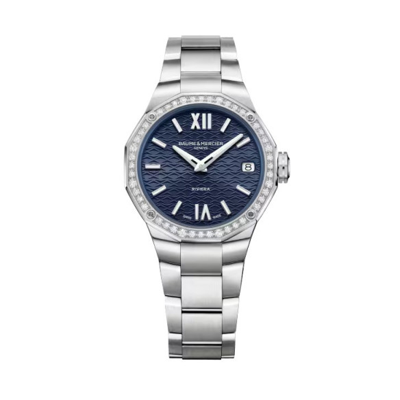 Baume Mercier Riviera 33Mm Quartz Diamonds - Baumer & Mercier