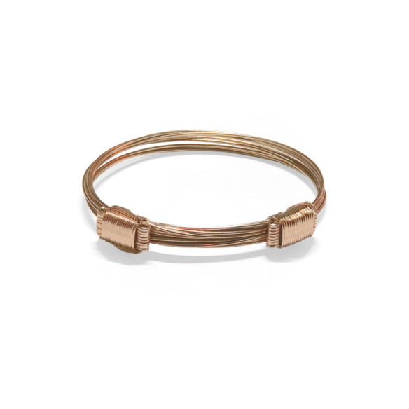 Rose Gold Sliding Knot Bracelet 8 Threads - BRACELETS