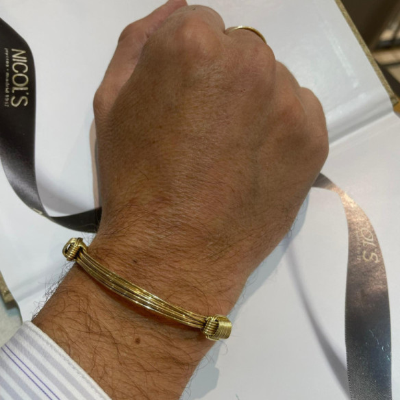 Pulsera Oro Amarillo Nudo Corredera 6 Hilos - PULSERAS