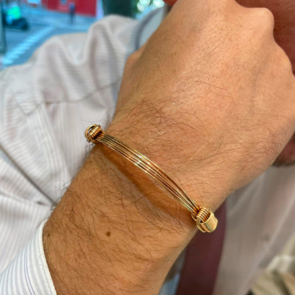 Rose Gold Sliding Knot Bracelet 6 Threads - BRACELETS