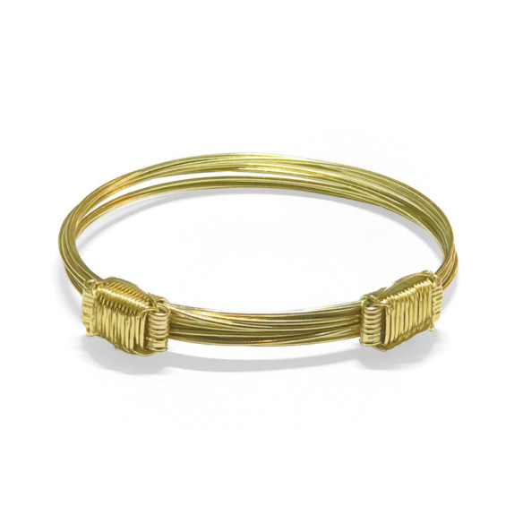 Pulsera Oro Amarillo Nudo Corredera 10 Hilos - ARMBäNDER