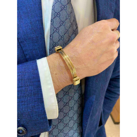 Pulsera Oro Amarillo Nudo Corredera 10 Hilos - ARMBäNDER
